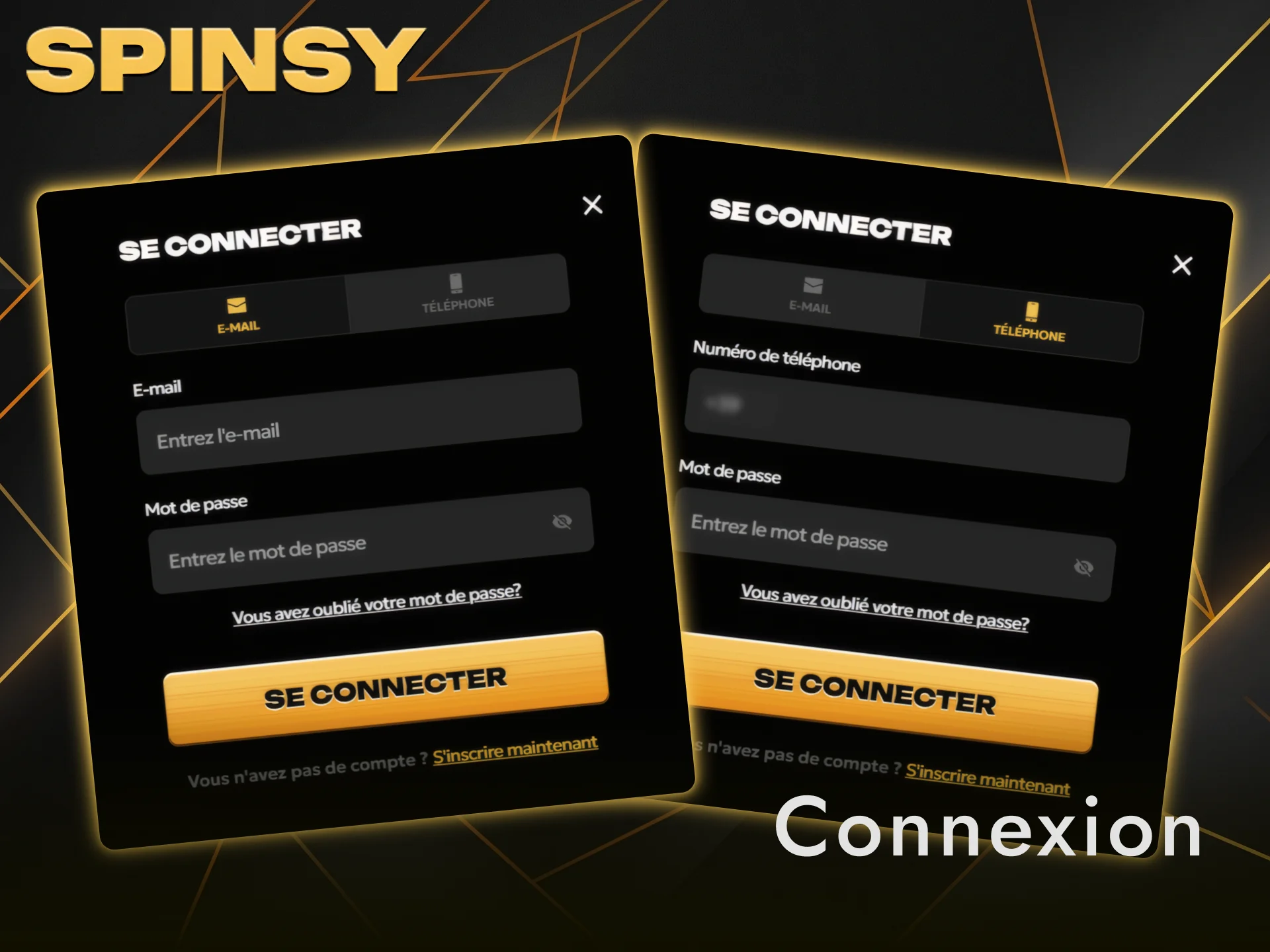 Connectez-vous à votre compte Spinsy pour commencer à jouer sur la plateforme.